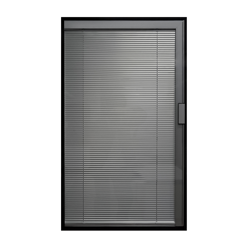 深圳市三鑫智能科技有限公司-中空百葉-磁控百葉（單邊L框單手柄）｜磁吸單手控百葉｜L框極簡設計，指尖輕推即停